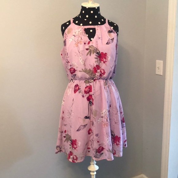 purple floral sundress